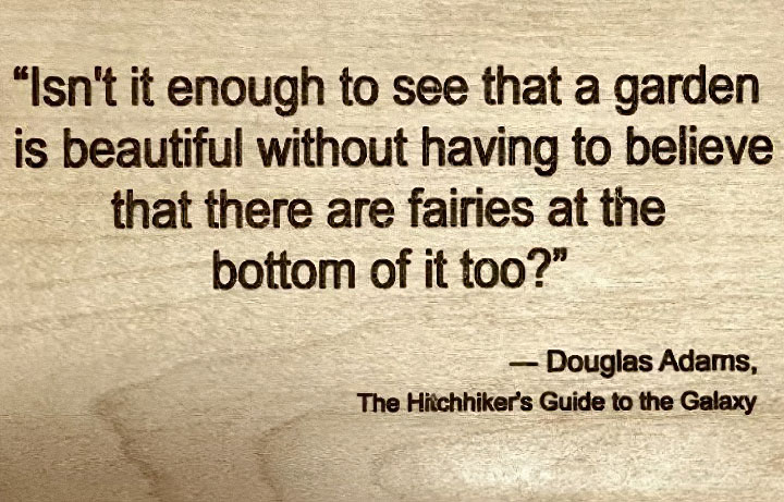 Douglas Adams quote : Hitchikers Guide to the Galaxy